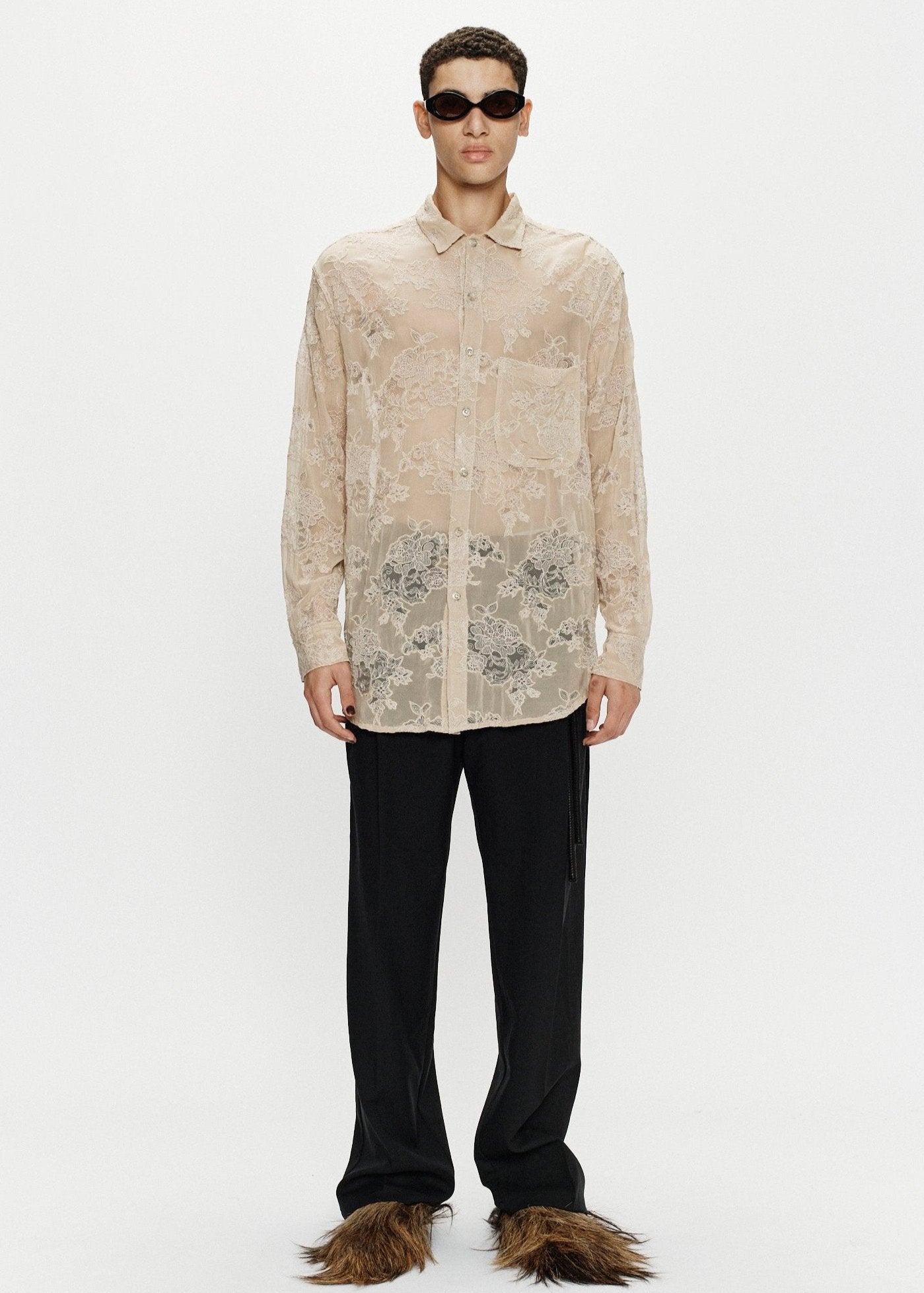 SONG FOR THE MUTE LS OVERSIZED SHIRT - PEARL