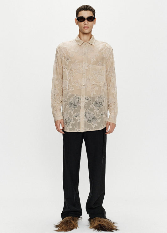 SONG FOR THE MUTE LS OVERSIZED SHIRT - PEARL