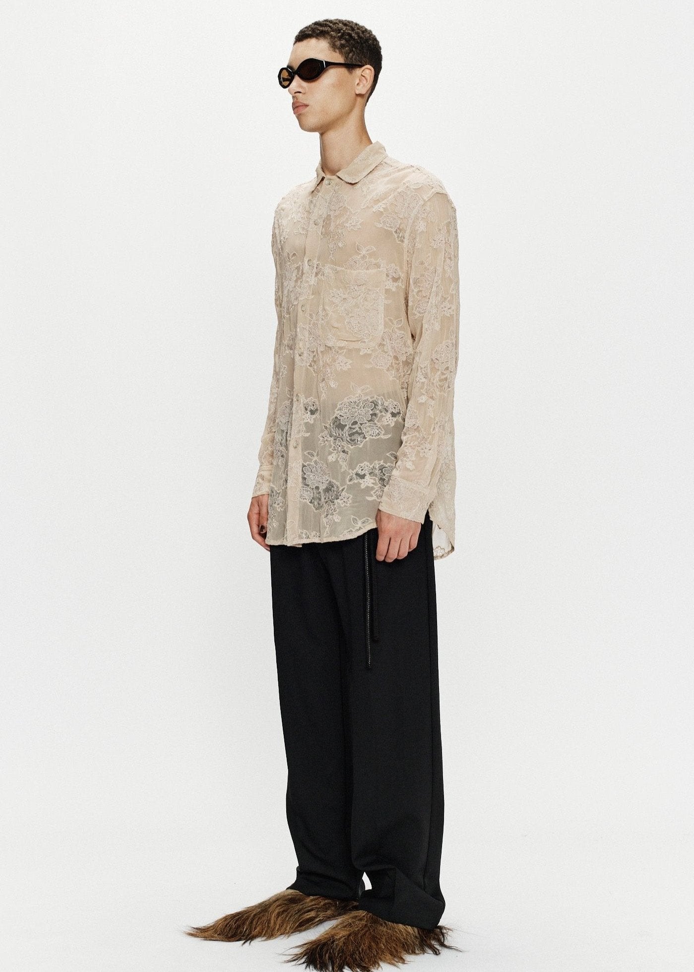 SONG FOR THE MUTE LS OVERSIZED SHIRT - PEARL