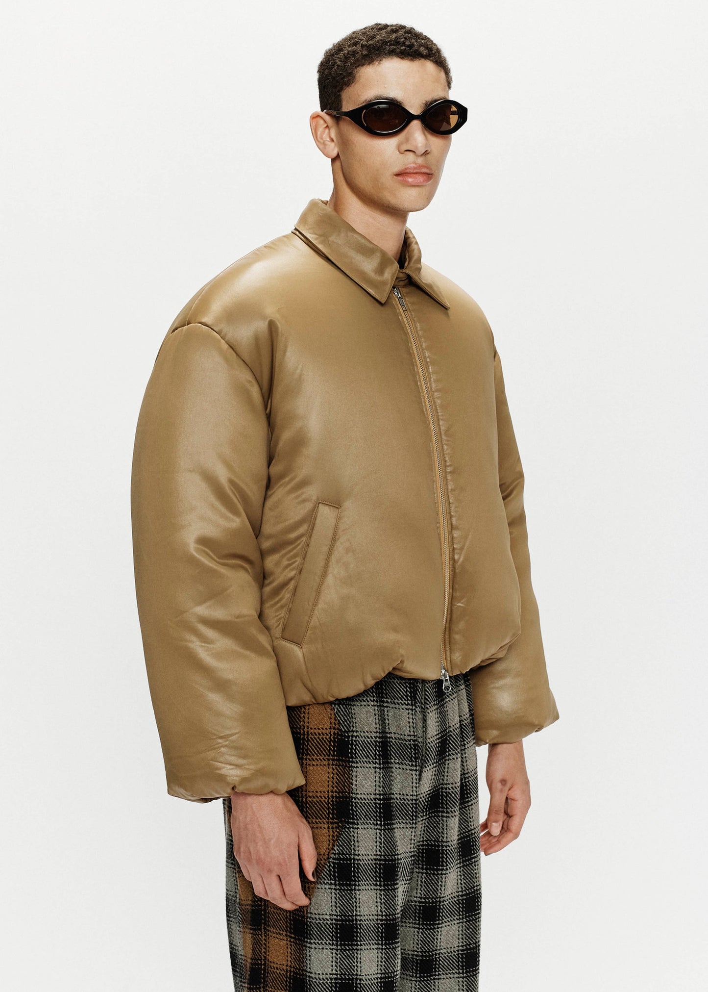SONG FOR THE MUTE UNISEX PUFFER JACKET - CAMEL