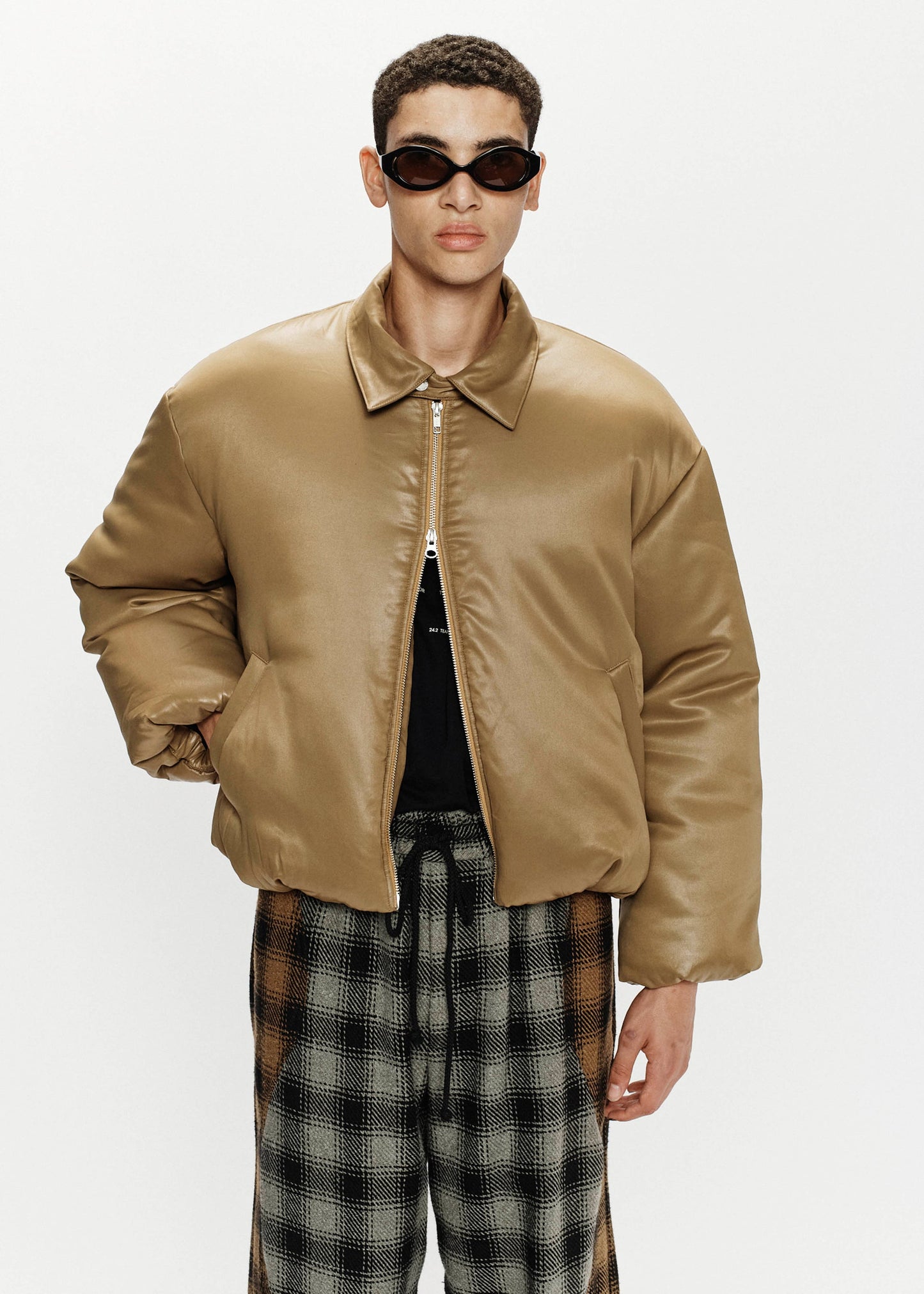 SONG FOR THE MUTE UNISEX PUFFER JACKET - CAMEL
