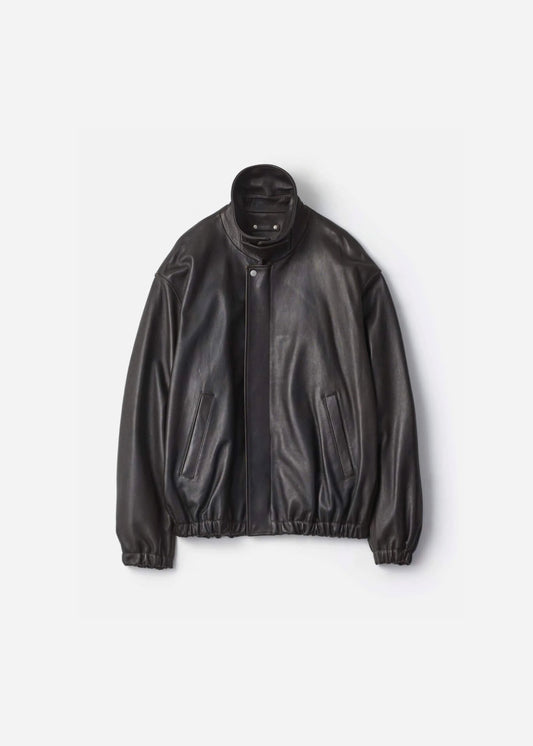 SSSTEIN SHEEP LEATHER SHORT JACKET - DARK BROWN