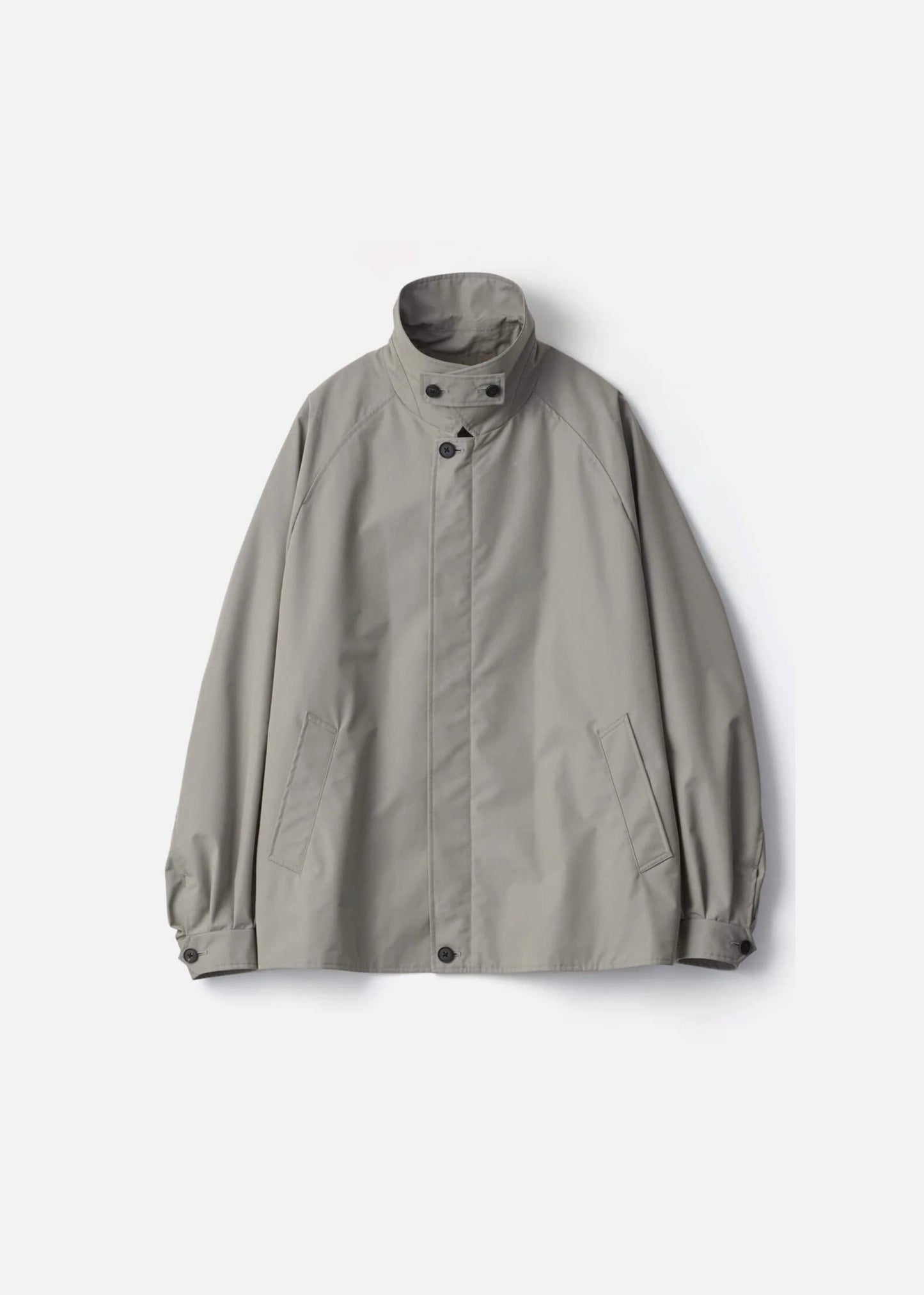 SSSTEIN TECNO COTTON OVERSIZED HARRINGTON JACKET - TAUPE GREY