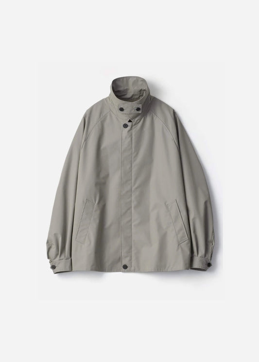 SSSTEIN TECNO COTTON OVERSIZED HARRINGTON JACKET - TAUPE GREY