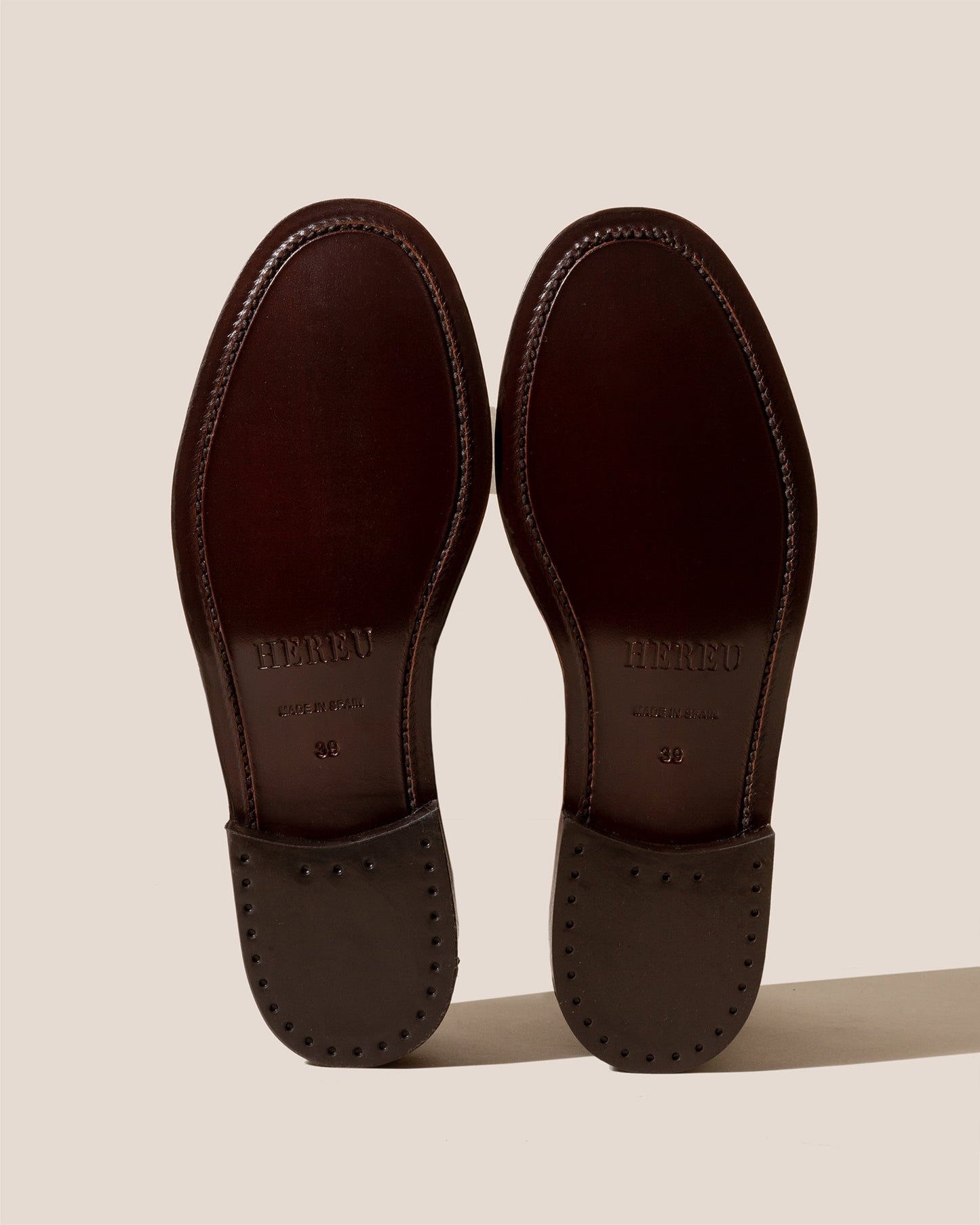 HEREU MEN ALBER GRAINY T-BAR LOAFER - MAHOGANY