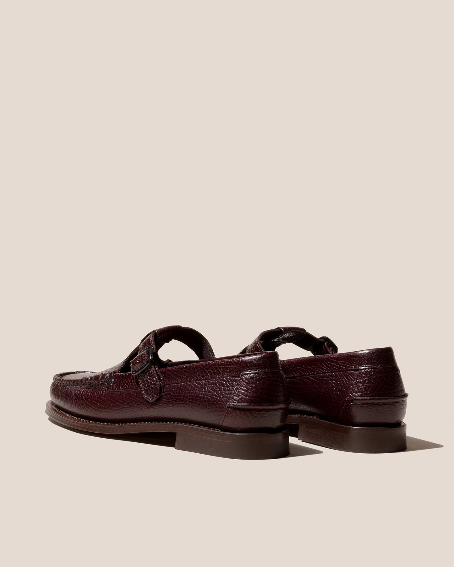 HEREU MEN ALBER GRAINY T-BAR LOAFER - MAHOGANY