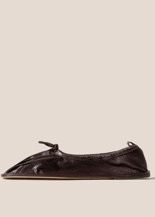 HEREU PUNTERA PLEATED TOE  PUMP - MAHOGANY