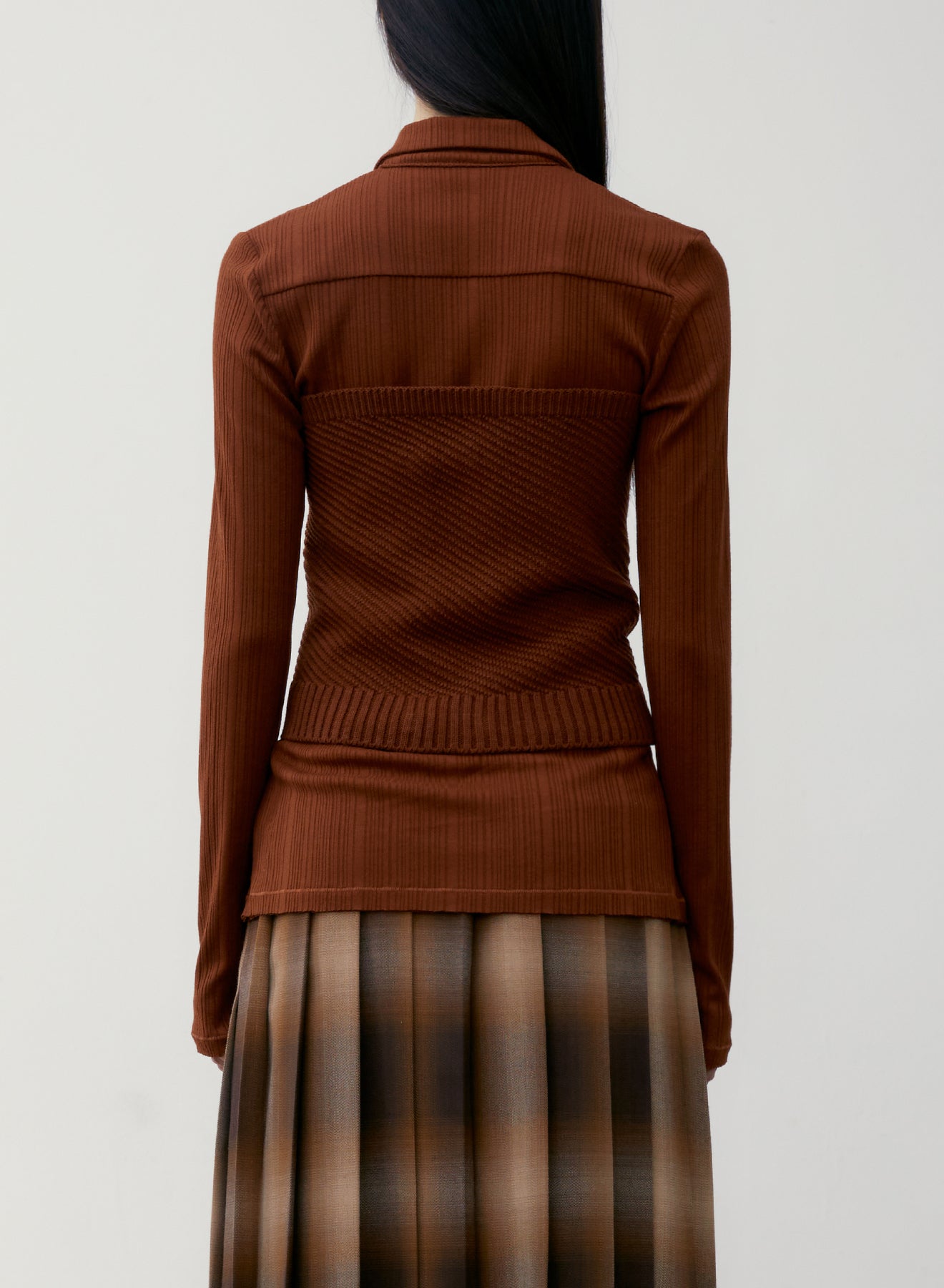 LOW CLASSIC NEW JERSEY POCKET SHIRT - BROWN