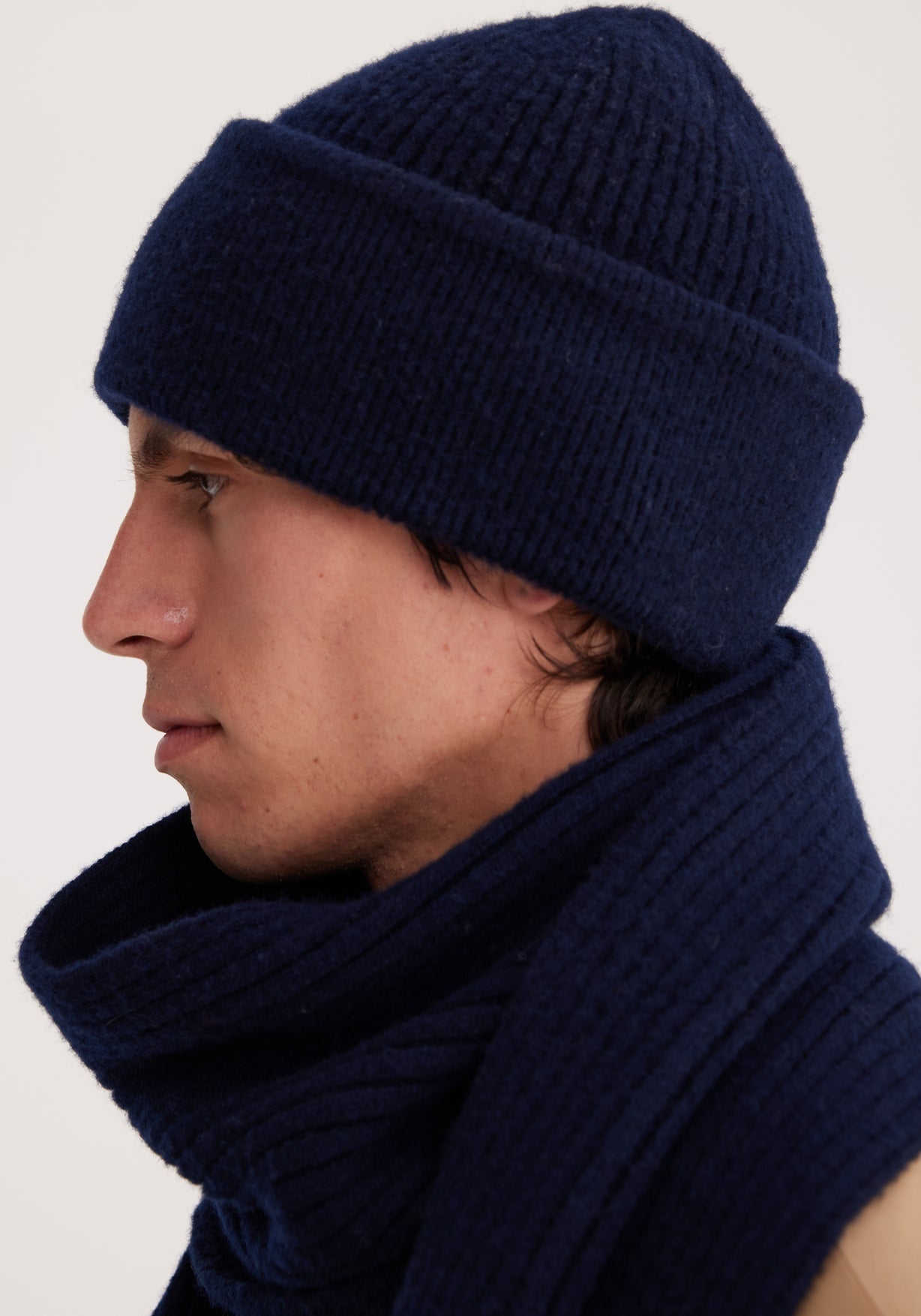 RÓHE MEN BOILED WOOL KNITTED SCARF