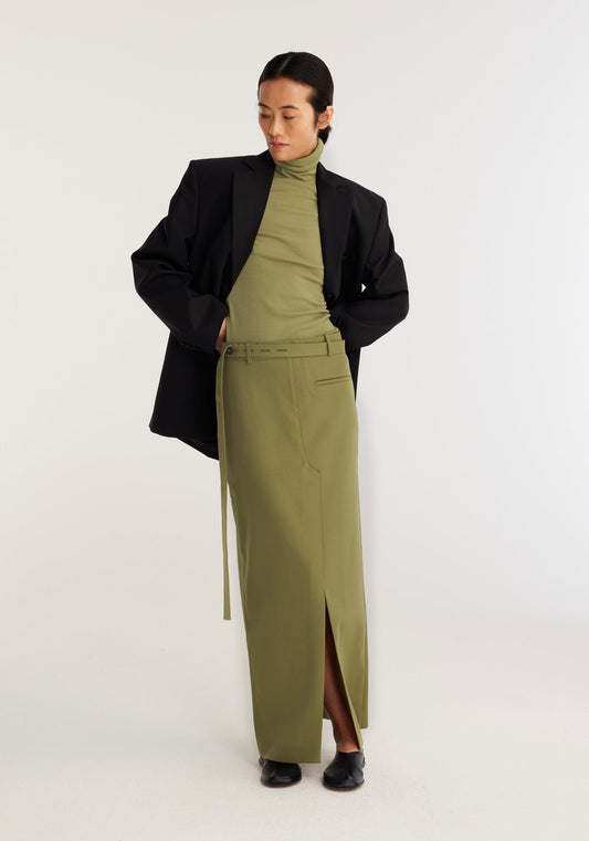 RÓHE REIMAGINED TAILORED SKIRT - SAGE
