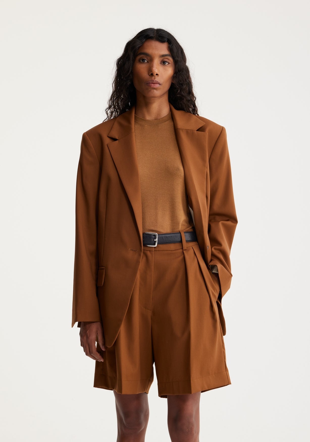 RÓHE SINGLE BREASTED RELAXED BLAZER - RUST