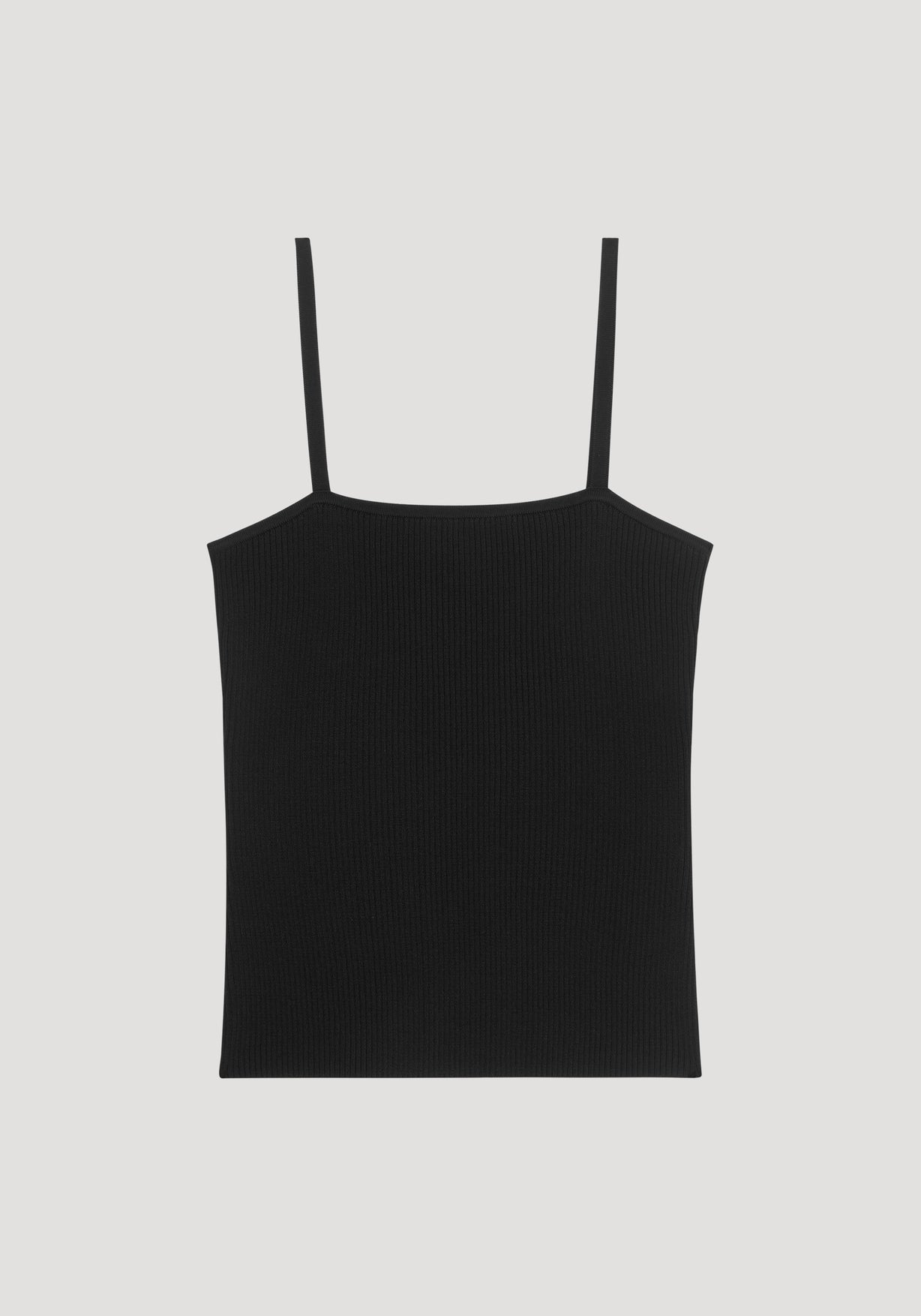 RÓHE SQUARE SHAPED KNITTED TANK TOP - NOIR