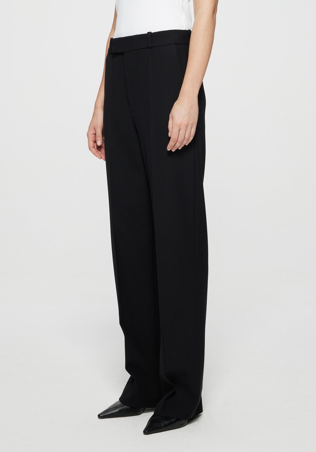 RÓHE STRAIGHT LEG TAILORED TROUSERS - NOIR
