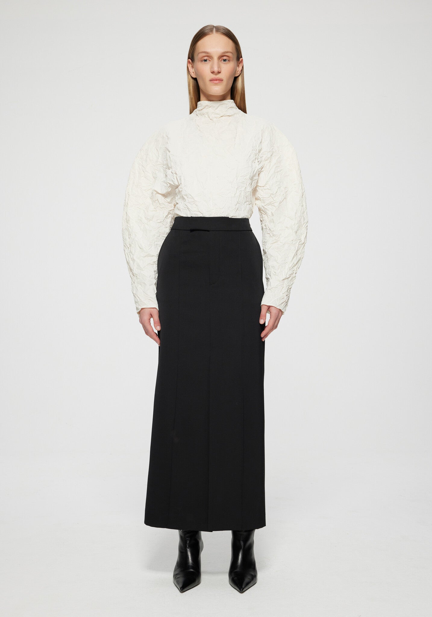 RÓHE STRAIGHT LONG SKIRT - NOIR