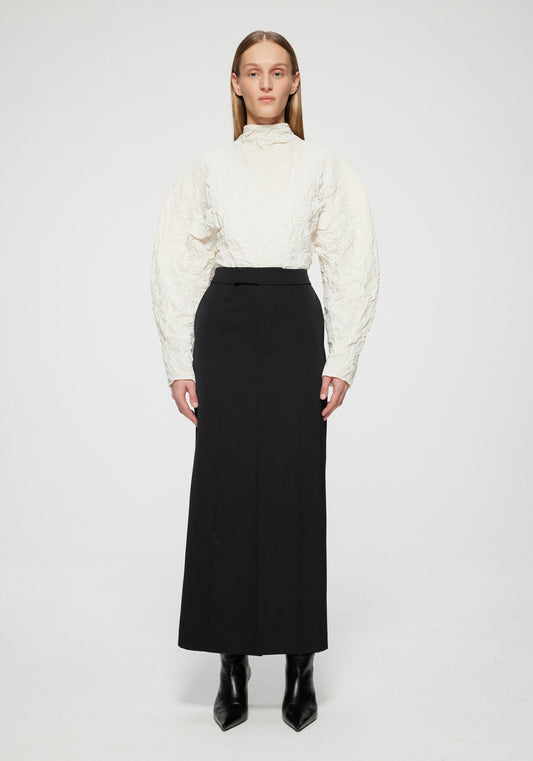 RÓHE STRAIGHT LONG SKIRT - NOIR