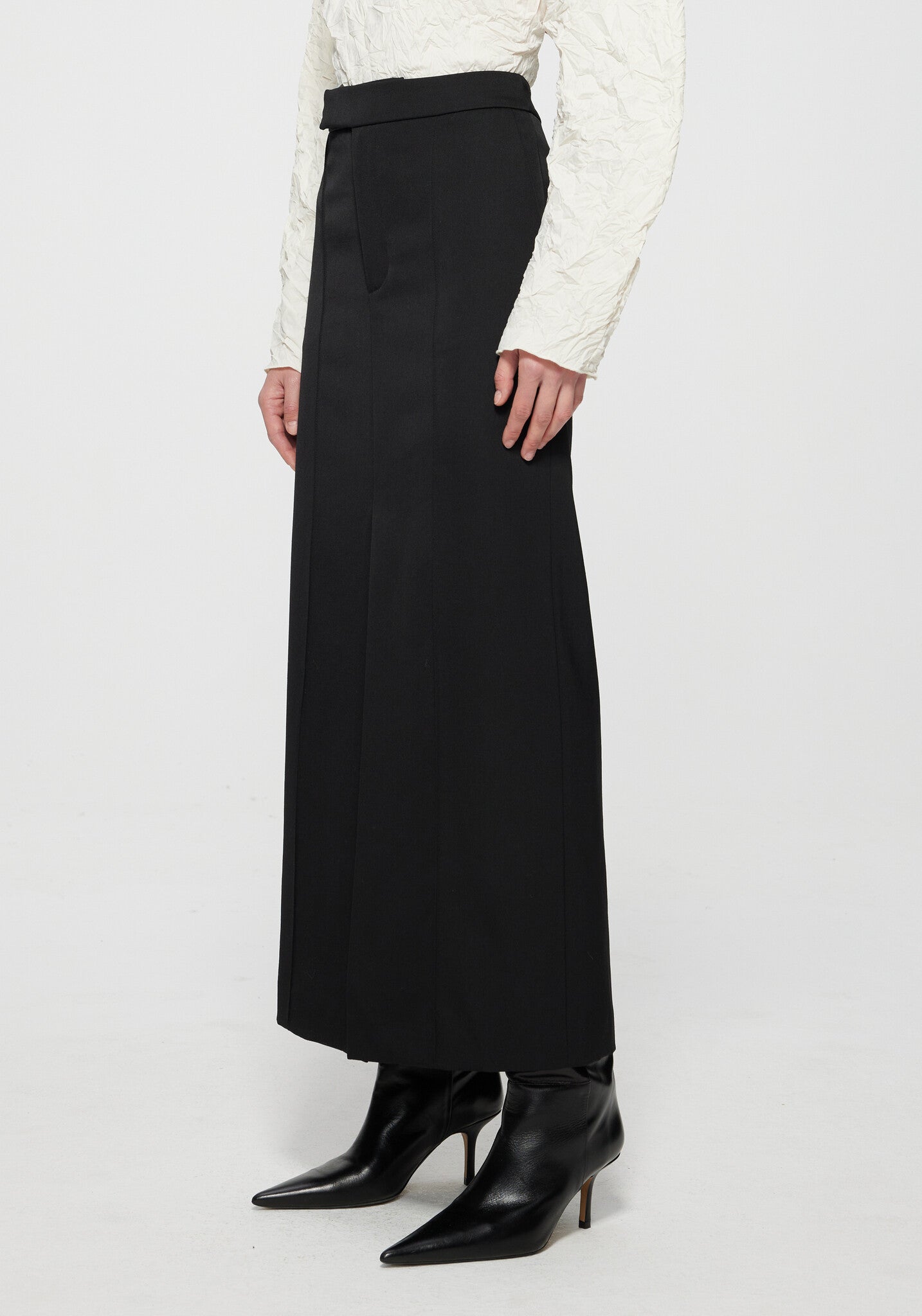 RÓHE STRAIGHT LONG SKIRT - NOIR