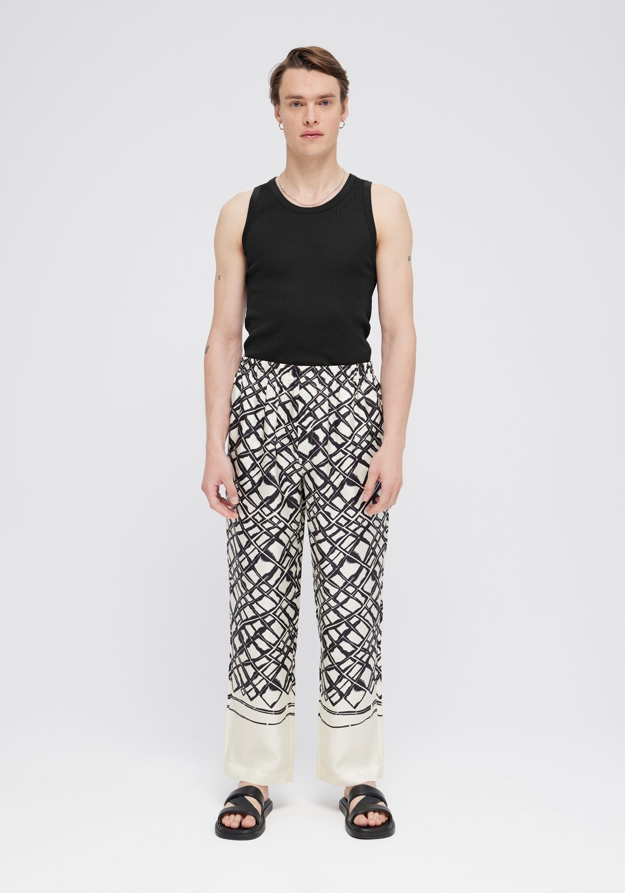 RÓHE UNISEX SILK LABYRINTH PANTS - LABYRINTH