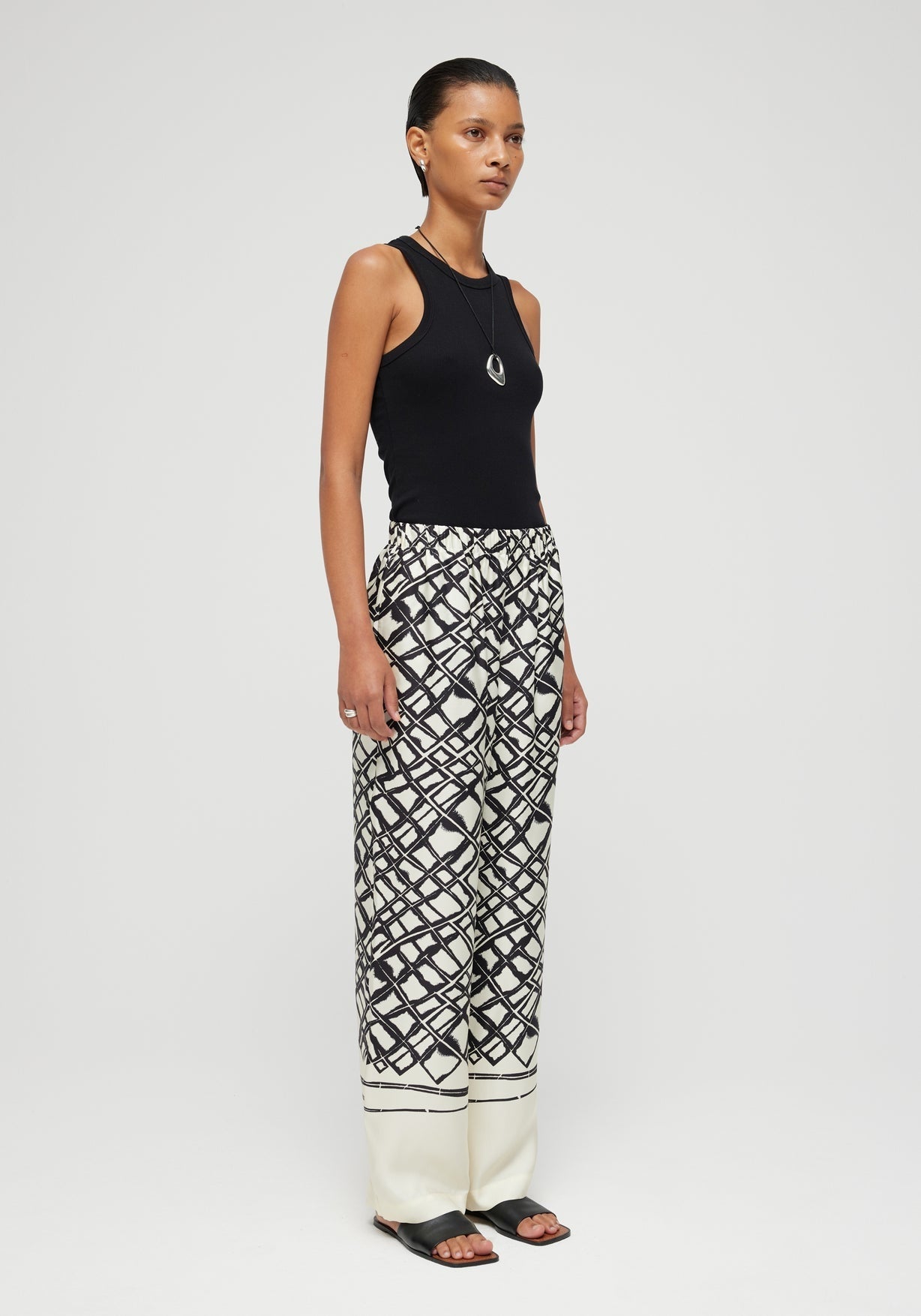 RÓHE UNISEX SILK LABYRINTH PANTS - LABYRINTH