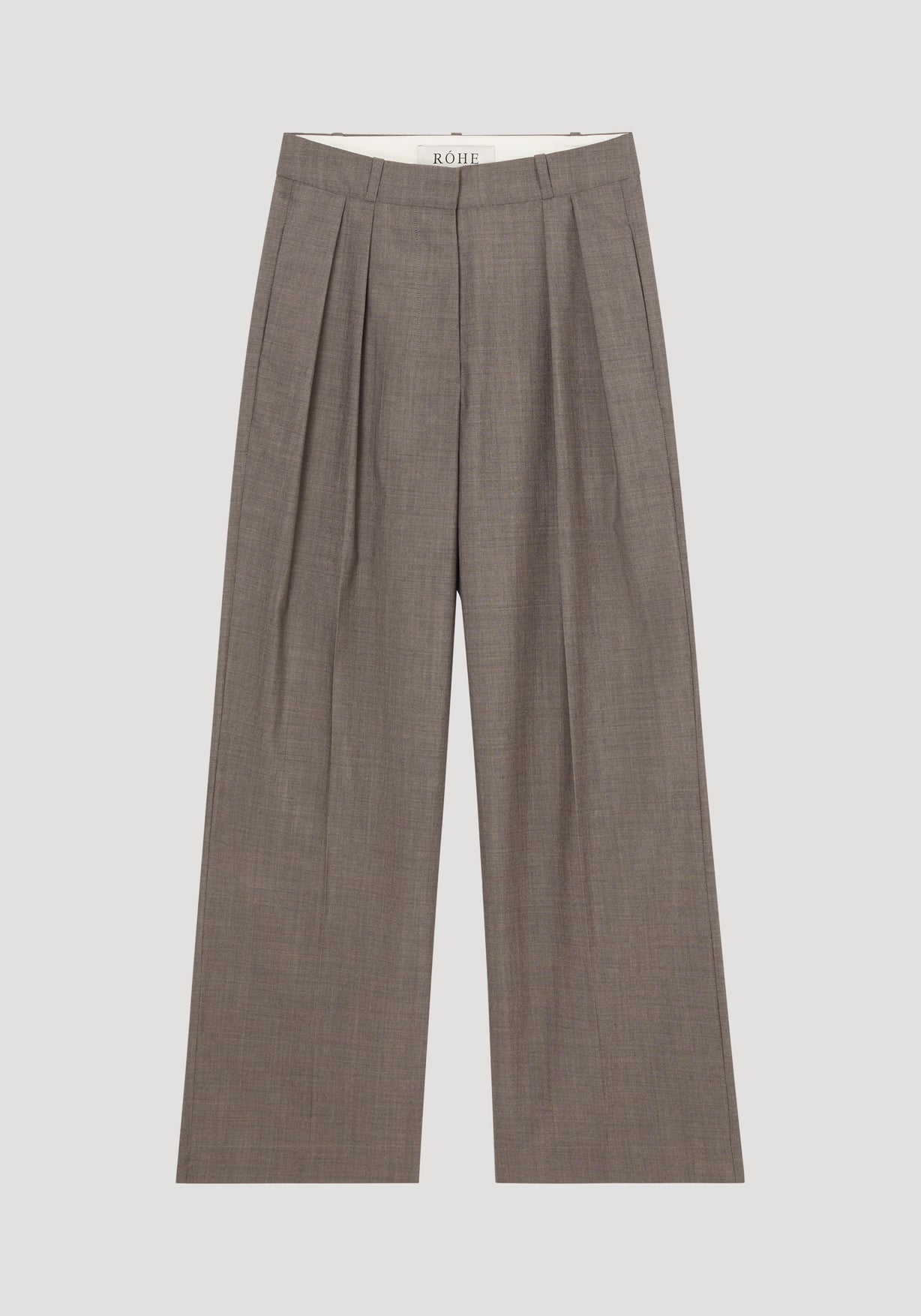 RÓHE WIDE LEG TAILORED TROUSERS - BICOLOR BLACK / CREME