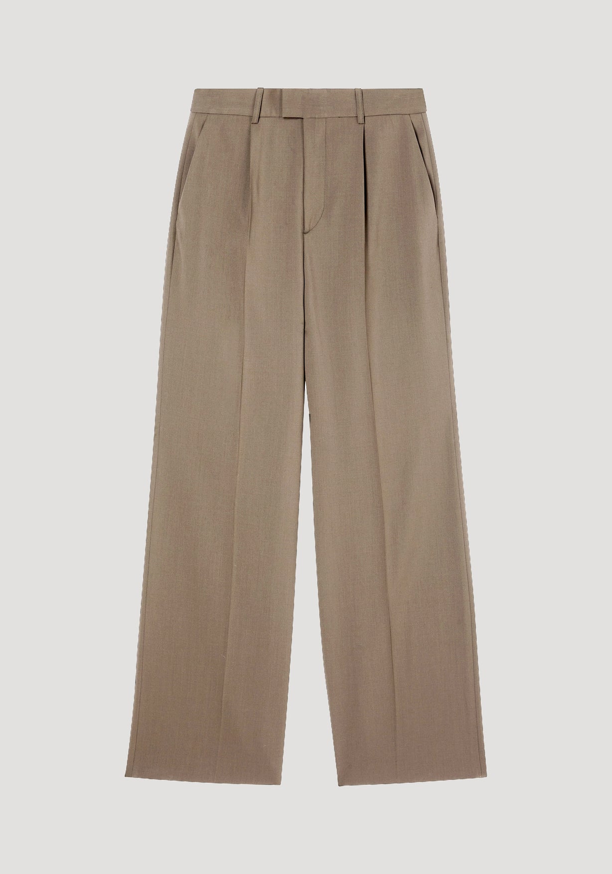 RÓHE RELAXED SINGLE PLEATED TROUSERS - KHAKI