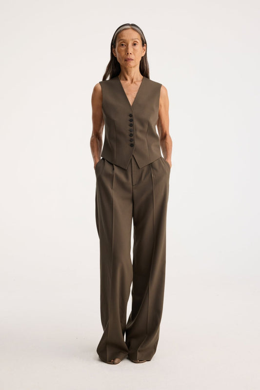RÓHE SHAPED WAISTCOAT - EARTH