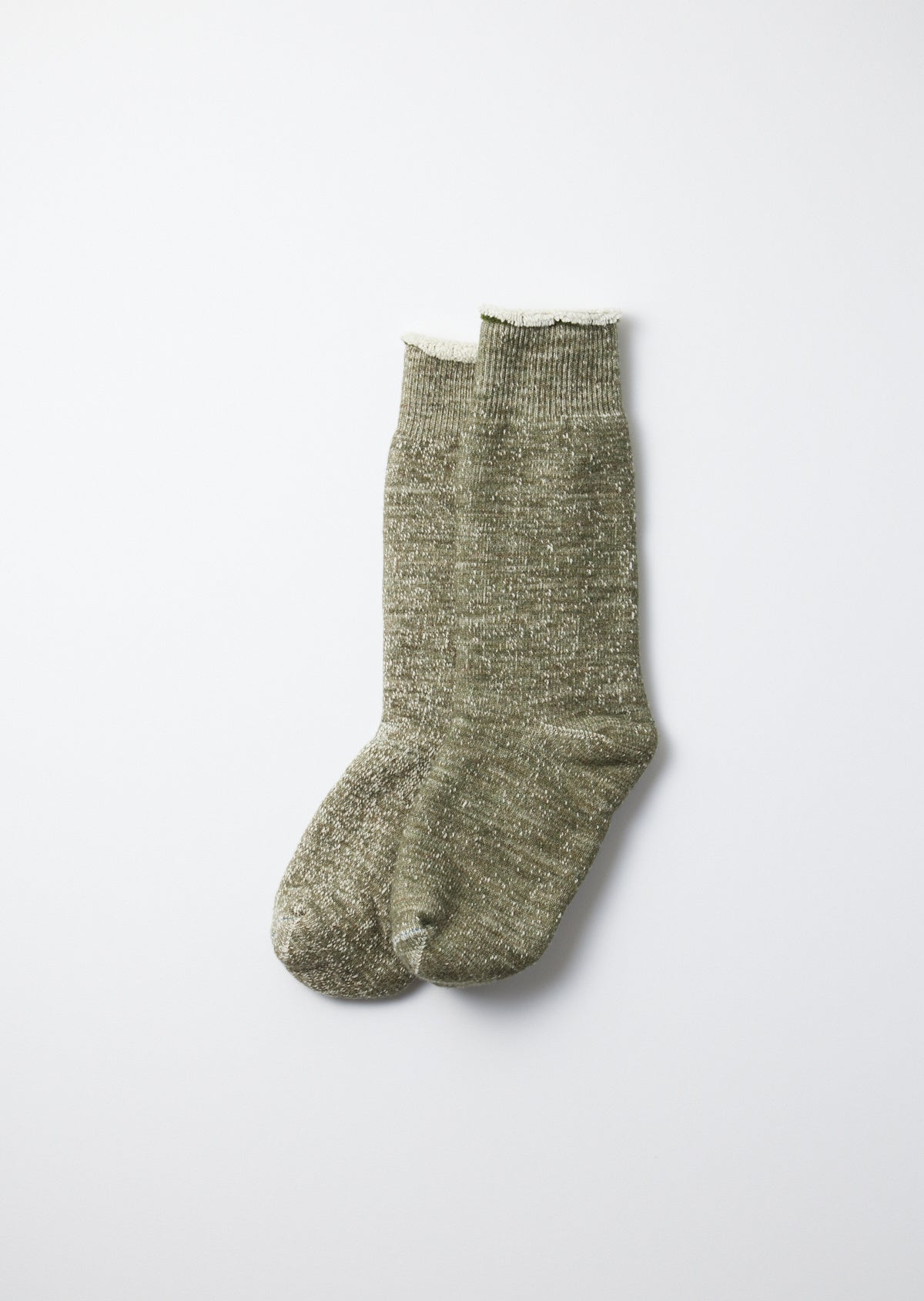 ROTOTO DOUBLE FACE CREW SOCKS - ARMY GREEN