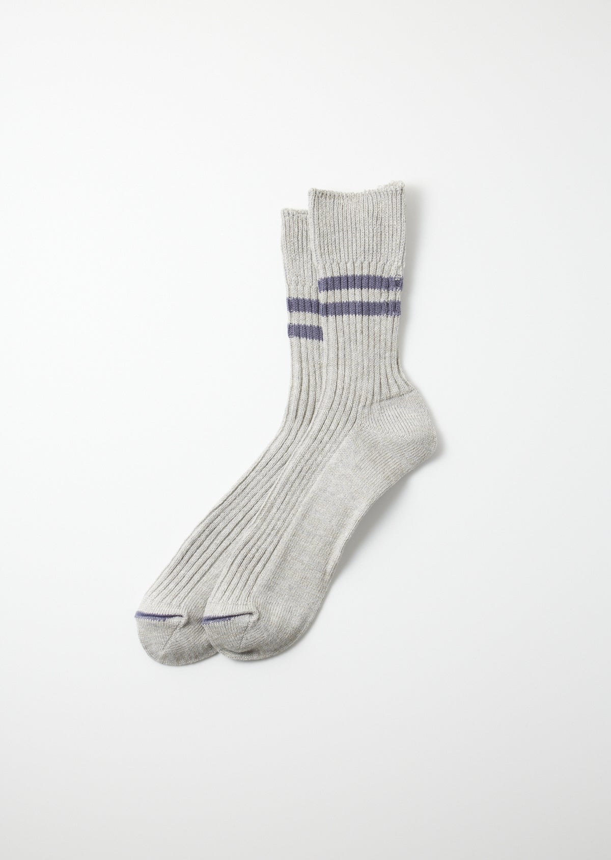 ROTOTO HEMP ORGANIC COTTON SOCKS - GREY/PURPLE HAZE