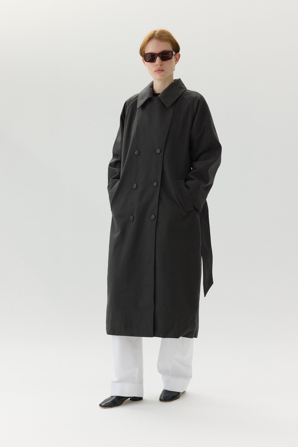 WELTER SHELTER ROOMY TRENCH COAT TECHWOOL - FOREST GREEN