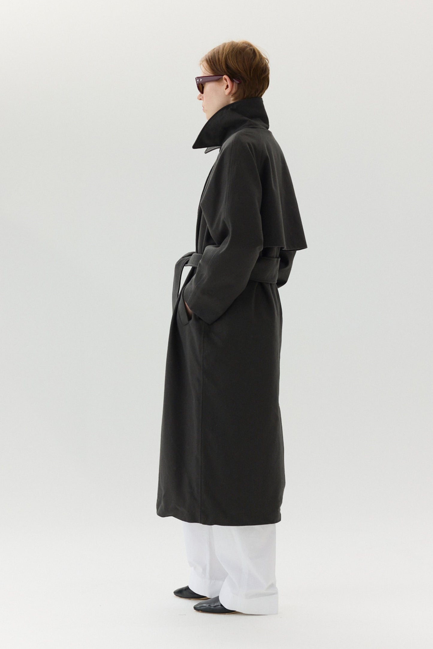 WELTER SHELTER ROOMY TRENCH COAT TECHWOOL - FOREST GREEN